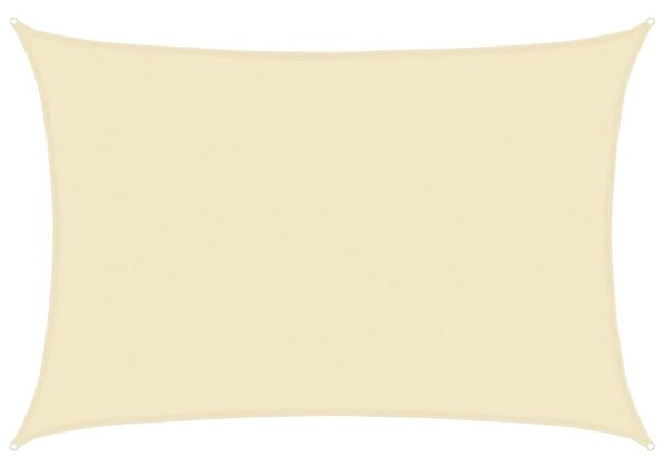 Żagiel przeciwsłoneczny, 160 g/m², kremowy, 5x7 m, hdpe