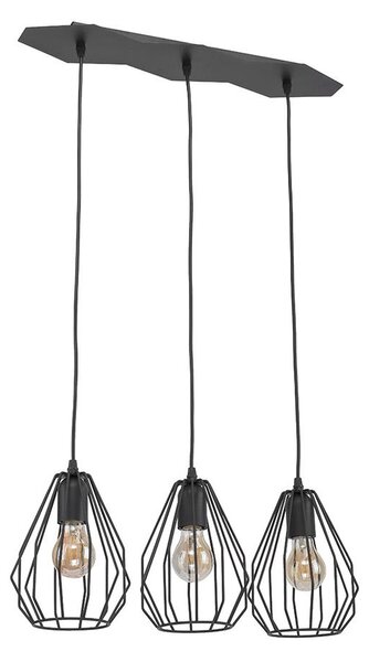 TK Lighting Żyrandol na drutu BRYLANT BLACK 3xE27/60W/230V TK2259