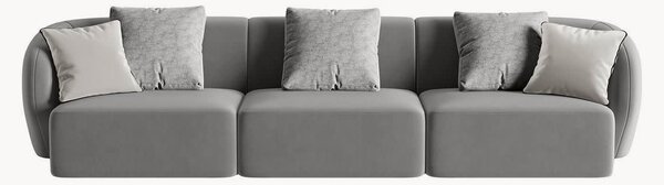 Sofa modułowa z weluru Chiara (4-osobowa), S 266 cm