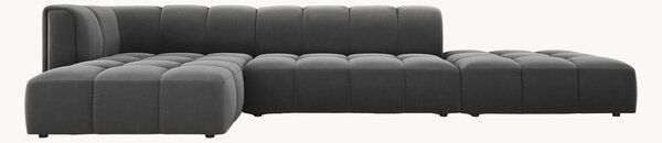 Narożna sofa modułowa o wyglądzie aksamitu Adams