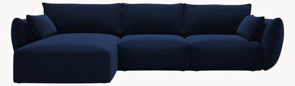 Sofa narożna z weluru Clau