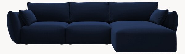 Sofa narożna z weluru Clau