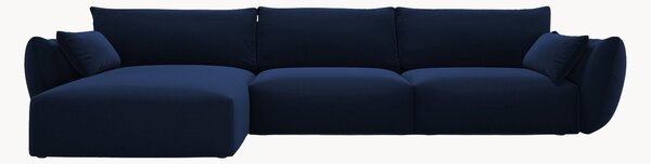Sofa narożna z weluru Clau