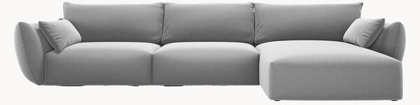Sofa narożna z weluru Clau