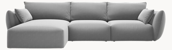 Sofa narożna z weluru Clau