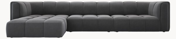 Narożna sofa modułowa o wyglądzie aksamitu Adams