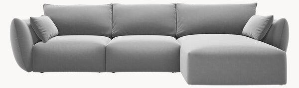 Sofa narożna z weluru Clau