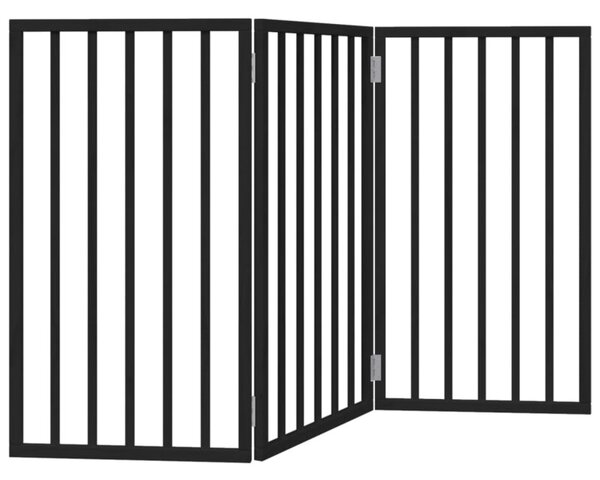 Składana bramka dla psa, 3 panele, czarna, 150 cm
