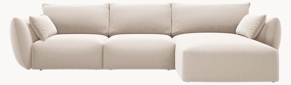 Sofa narożna z weluru Clau