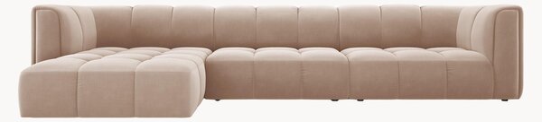 Narożna sofa modułowa o wyglądzie aksamitu Adams