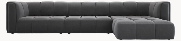 Narożna sofa modułowa o wyglądzie aksamitu Adams