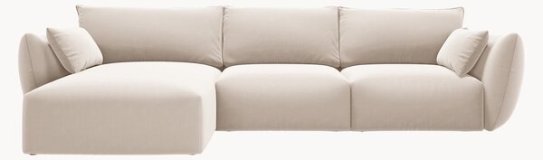 Sofa narożna z weluru Clau