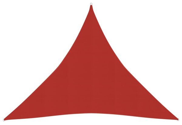 Żagiel przeciwsłoneczny, 160 g/m², czerwony, 3,6x3,6x3,6m, HDPE