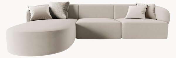 Narożna sofa modułowa z weluru Chiara