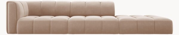 Sofa modułowa z szezlongiem o wyglądzie aksamitu Adams (4-osobowa)