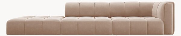 Sofa modułowa z szezlongiem o wyglądzie aksamitu Adams (4-osobowa)