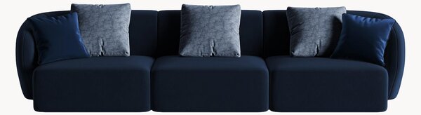 Sofa modułowa z weluru Chiara (4-osobowa), S 266 cm