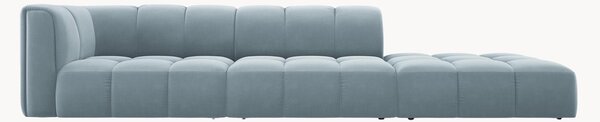 Sofa modułowa z szezlongiem o wyglądzie aksamitu Adams (4-osobowa)