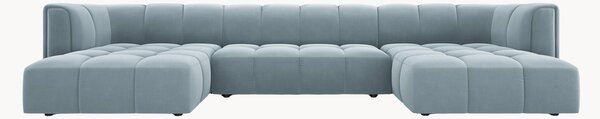 Sofa panoramiczna o wyglądzie aksamitu Adams (5-osobowa)