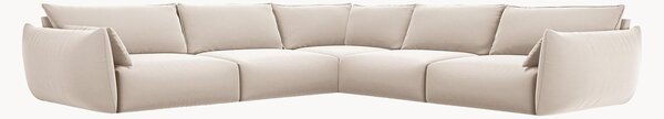 Narożna sofa z weluru Clau (7-osobowa)