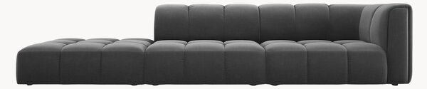 Sofa modułowa z szezlongiem o wyglądzie aksamitu Adams (4-osobowa)