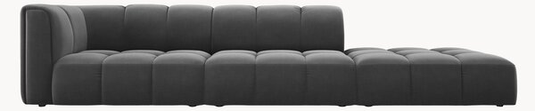 Sofa modułowa z szezlongiem o wyglądzie aksamitu Adams (4-osobowa)