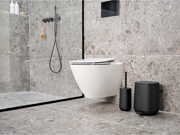 Czarna betonowa szczotka do WC Time – Zone