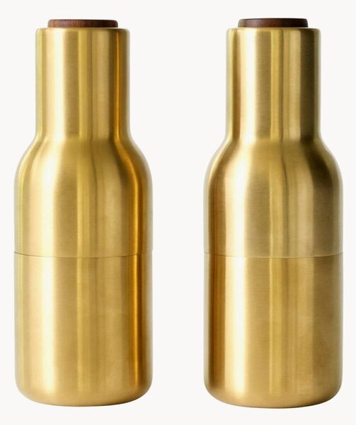 Komplet młynków do soli i pieprzu z pokrywką z drewna orzechowego Bottle Grinders, 2 elem