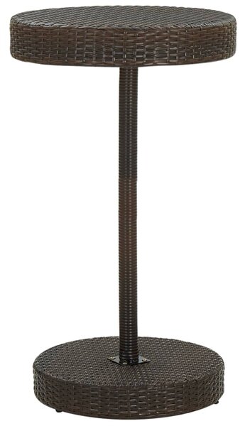 Stolik ogrodowy, brązowy, 60,5 x 106 cm, polirattan