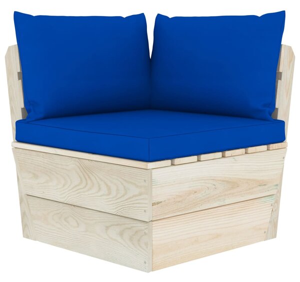 Poduszki na sofę z palet, 3 szt., niebieskie, tkanina