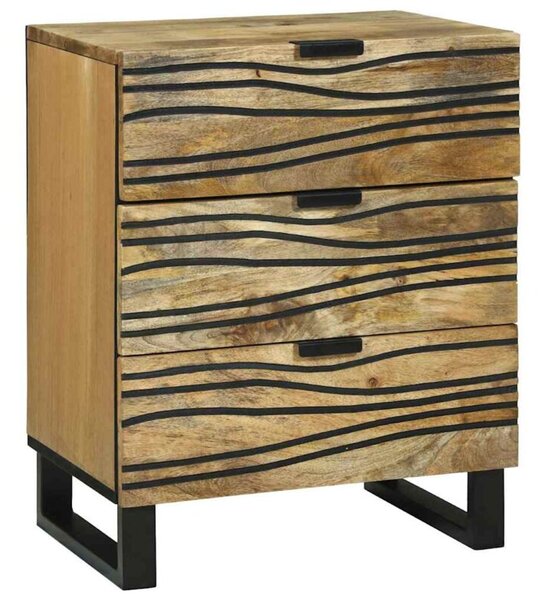 Szafka nocna brÄ zowy 50 x 33 x 62 cm lite drewno akacjowe
