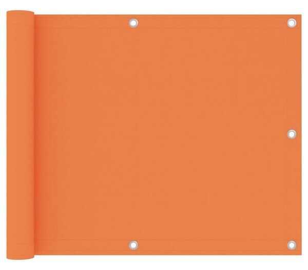 Parawan balkonowy, pomarańczowy, 75x300 cm, tkanina Oxford