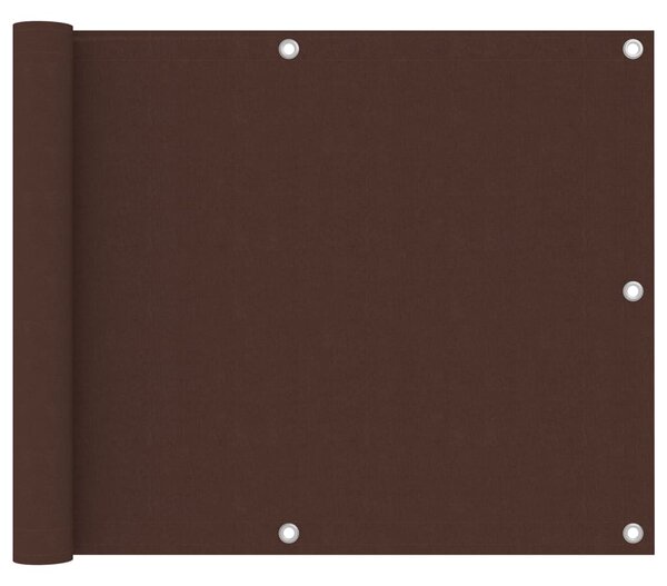 Parawan balkonowy, brązowy, 75x300 cm, tkanina Oxford