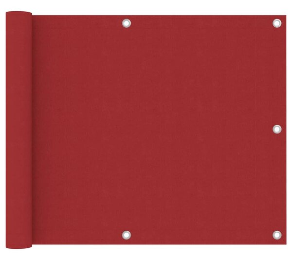 Parawan balkonowy, czerwony, 75x300 cm, tkanina Oxford