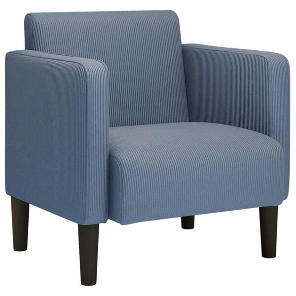 Sofa fotel z podÅokietnikami niebieski 54 cm tkanina corduroy