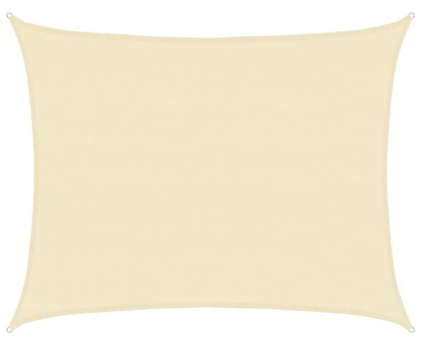 Żagiel przeciwsłoneczny, 160 g/m², kremowy, 6x7 m, hdpe