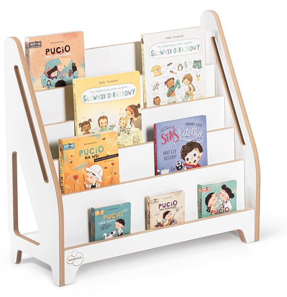 Biblioteczka Montessori dla dzieci LEA MAX biała