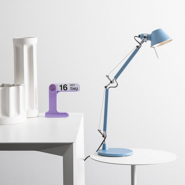 Artemide Lampa stołowa Tolomeo Micro, niebieski, biuro, aluminium, design