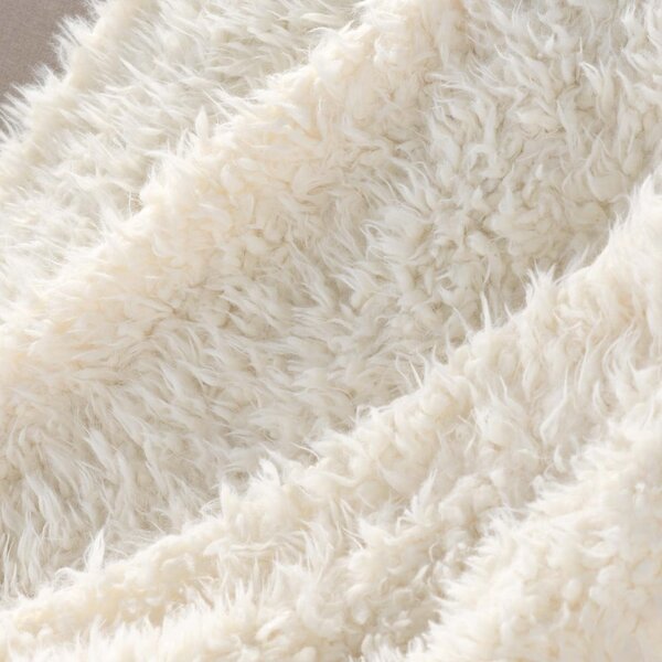 Biały koc ze sztucznego futra 125x150 cm Mouton – douceur d'intérieur