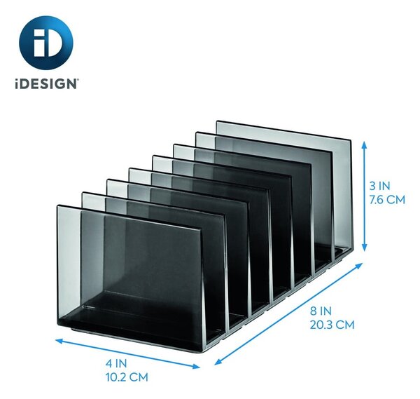 Organizer łazienkowy na kosmetyki z plastiku z recyklingu w kolorze matowej czerni Palette Station – iDesign