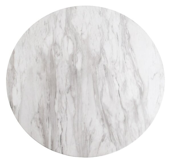 Okrągły stół z blatem w dekorze marmuru ø 90 cm Bolzano – House Nordic