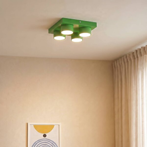 Lampa sufitowa Brix TK Lighting, możliwość ściemniania, zielony, salon / jadalnia, metal, nowoczesny