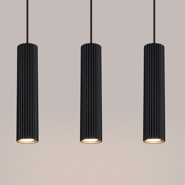 Czarna lampa wisząca Gleam – Sollux