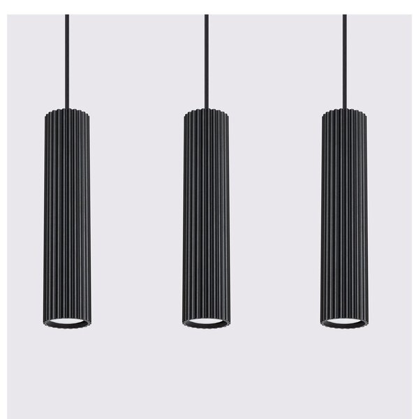 Czarna lampa wisząca Gleam – Sollux