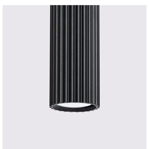 Czarna lampa wisząca Gleam – Sollux