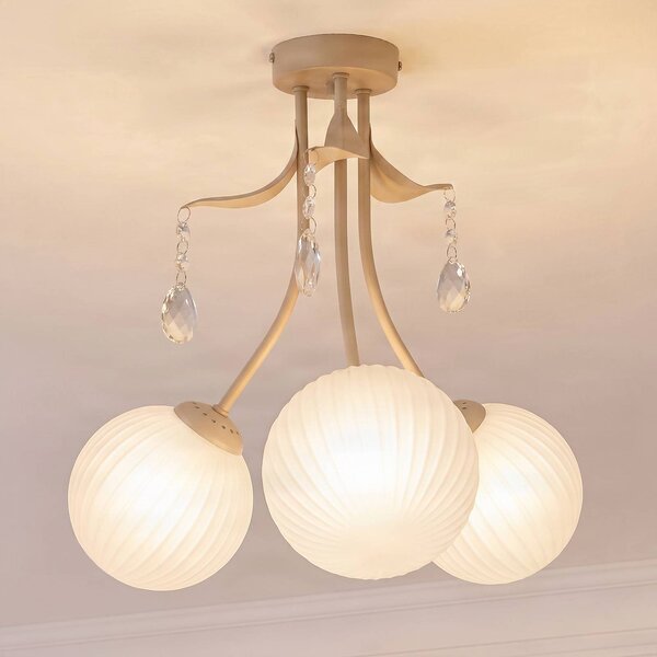 Lampa sufitowa Celeste Milagro Lighting, możliwość ściemniania, mosiężny / złoty, salon / jadalnia, metal