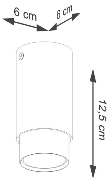 Lampa sufitowa w czarno-srebrnym kolorze Crown – Sollux