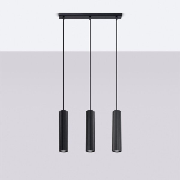 Czarna lampa wisząca Gleam – Sollux