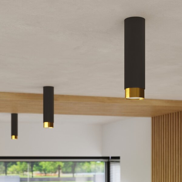 Lampa sufitowa w czarno-złotym kolorze Crown – Sollux