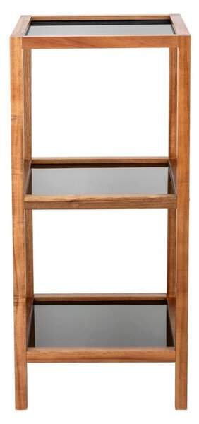 Czarno-naturalny szklany regał łazienkowy 36x79 cm Fondi – Wenko